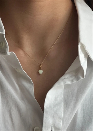 French mini heart pendant Ivory Pico 